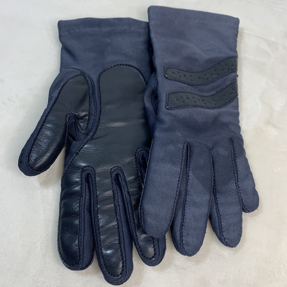 VTG‎ L'EGGS SHEER ENERGY Comfy Stretch Nylon Blue Driving Casual Gloves One Size